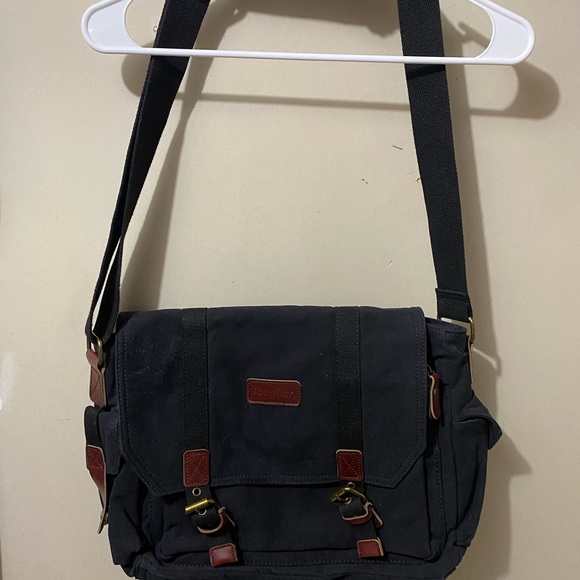ibagbar Bags Ibagbar Messenger Bag With Brown Leather Accents Poshmark